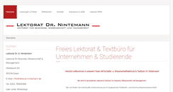 Desktop Screenshot of lektorat-nintemann.de
