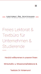 Mobile Screenshot of lektorat-nintemann.de