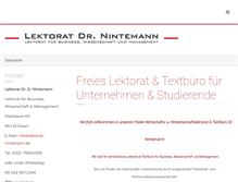 Tablet Screenshot of lektorat-nintemann.de